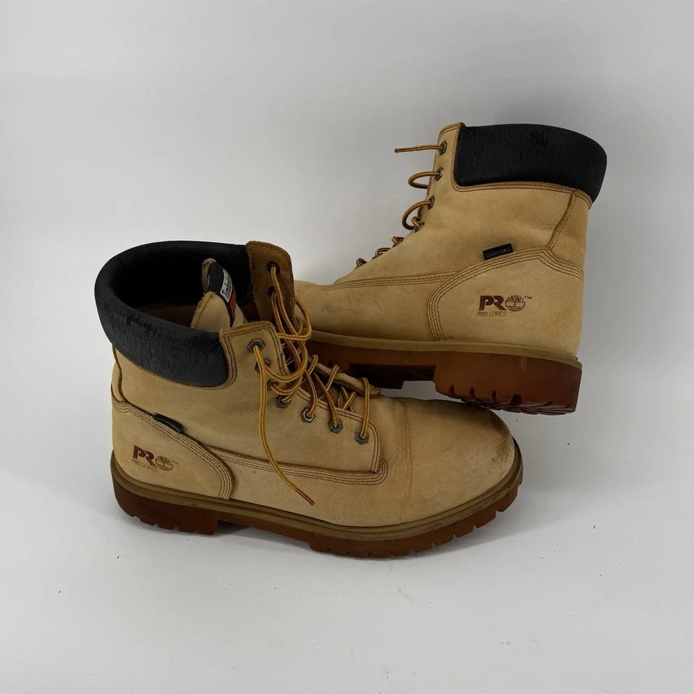 Timberland Pro Boots Men' Size 13 M Direct Attach Soft Toe Work Wheat Waterproof